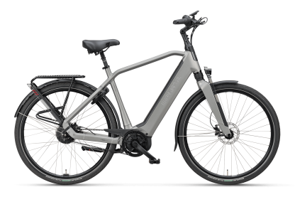 Grå a-SHINE ENERGI Sparta e-bike med integreret batteri og høj indstigning 